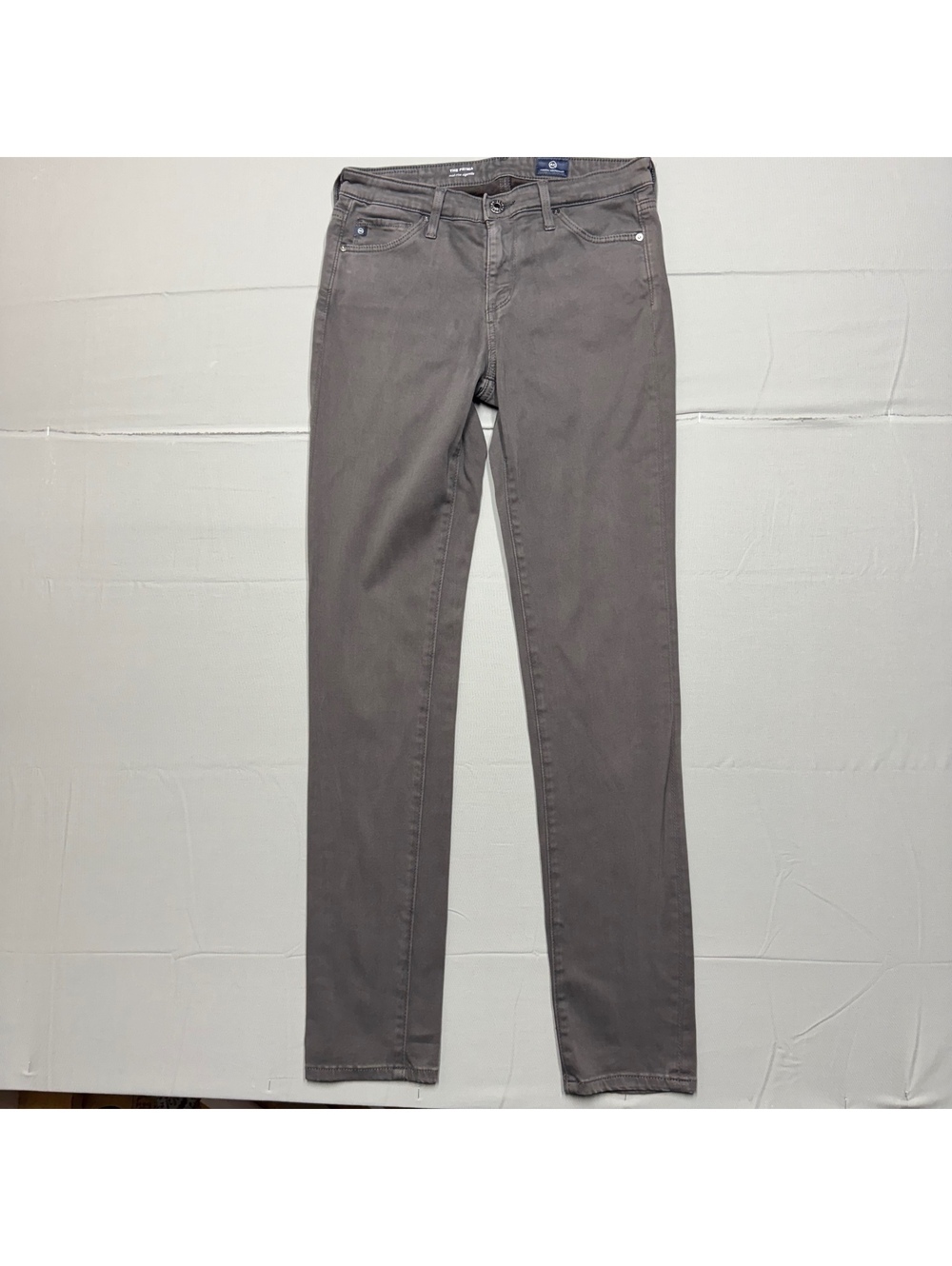 AG Adriano Goldschmied Womens The Prima Mid Rise Cigarette Pants Size 25 Grey